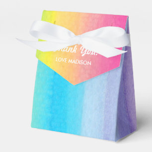 Watercolor-Regenbogen-personalisierter Geschenkschachtel