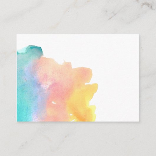 Watercolor Regenbogenempfehlung für Mami-Karte Hinweiskarte (Rückseite)