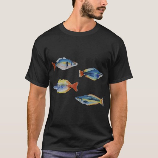 Watercolor-Regenbogenfisch-Bundle T-Shirt (Vorderseite)
