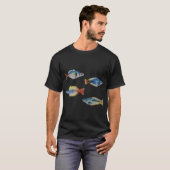 Watercolor-Regenbogenfisch-Bundle T-Shirt (Vorne ganz)