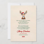 Watercolor Reindeer Christmas Greeting Card Einladung (Vorderseite)