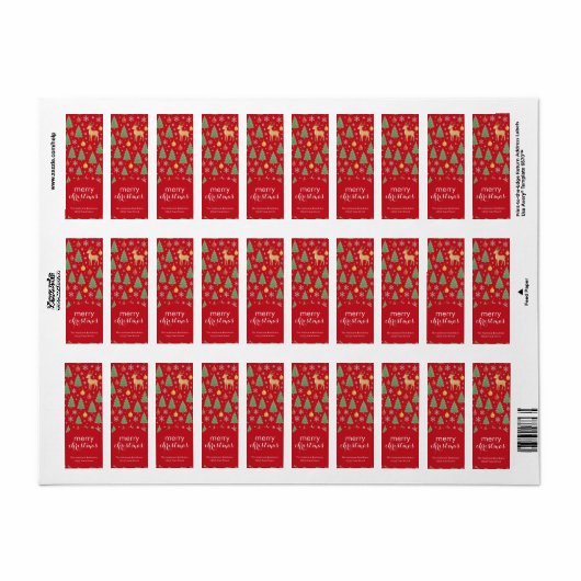 Watercolor Reindeer & Christmas Tree - (Vorne)