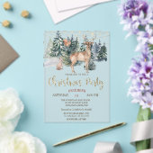 Watercolor  Reindeer,Forest Christmas Party   Acryleinladungen (In Situ (Hochzeit))