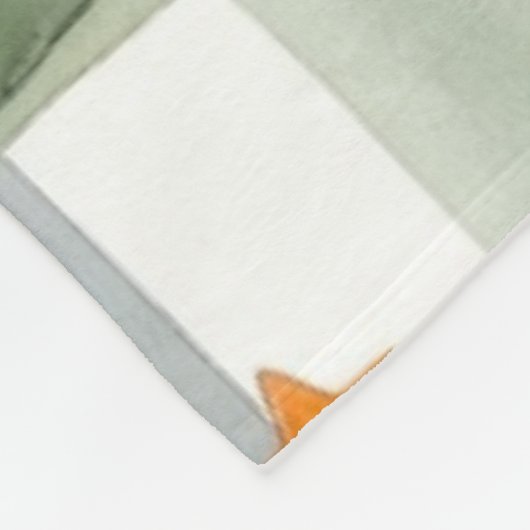 Watercolor Reindeer Gingerbread Man Snowflake Tree Fleecedecke (Ecke)