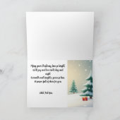 Watercolor Reindeer Holiday Card Karte (Innenseite)