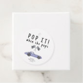 Watercolor Rennwagen - Pop es! wenn sie Pop ist Geschenkanhänger (Beispiel)