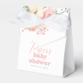 Watercolor Retro Floral Girl Baby Shower Thank You Geschenkschachtel (Vorderseite)