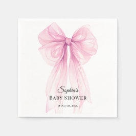 Watercolor Ribbon Coquette Party Tableware Serviette