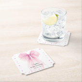 Watercolor Ribbon Coquette Party Tableware Untersetzer (Vor Ort)