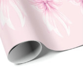 Watercolor Ribbon & Heart Coquette Gift Wrap Geschenkpapier (Rolleneckpunkt)