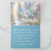 Watercolor River Horsewoman Forest Light Karte (Innenseite)