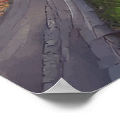 Watercolor Rock Road Poster (Ecke)