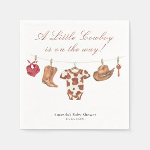 Watercolor-Rodeo-Western-Cowboy-Baby-Party Serviette