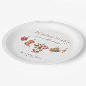 Watercolor Rodeo Western Cowboy Baby Shower Pappteller (Schrägansicht)