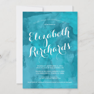 Watercolor Romance Geburtstagsparty Einladung
