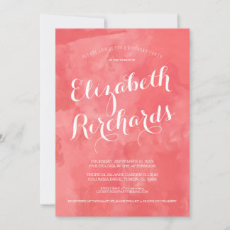 Watercolor Romance Geburtstagsparty Einladung