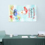 Watercolor Rooster Baby Showfarm Banner (Messeveranstaltung)