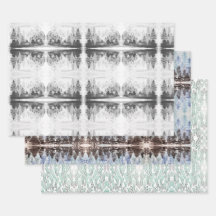 Watercolor Rorschach Effekt Wrapping Paper