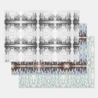 Watercolor Rorschach Effekt Wrapping Paper Geschenkpapier Set