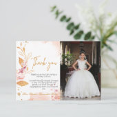 Watercolor rosa erste heilige Kommune danke Karte (Stehend Vorderseite)