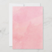 Watercolor-Rosa-Kuchen-Brautparty-Einladung Einladung (Rückseite)