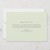 Watercolor Rose and Greenery Photo Valentine's Day (Rückseite)