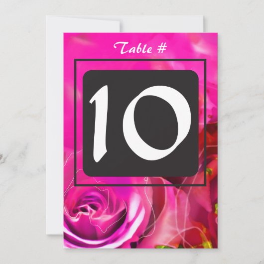 WATERCOLOR ROSE Bat Mitzvah Tischkarte Einladung (Vorderseite)