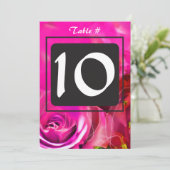 WATERCOLOR ROSE Bat Mitzvah Tischkarte Einladung (Stehend Vorderseite)