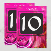 WATERCOLOR ROSE Bat Mitzvah Tischkarte Einladung (Vorne/Hinten)