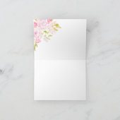 Watercolor Rose Bouquet Vielen Dank Dankeskarte (Innenseite)