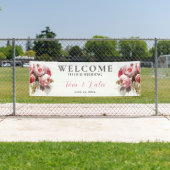 Watercolor Rose Bouquet Wedding Banner (Insitu)