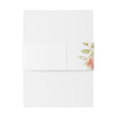 Watercolor Rose Bouquet Wedding Einladungsbanderole (Rückseitenbeispiel)