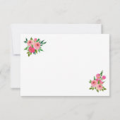 Watercolor-Rose danken Ihnen zu kardieren Dankeskarte (Rückseite)