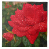 Watercolor Rose Fliese (Vorderseite)