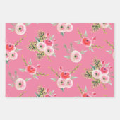 Watercolor Rose Geschenkwrake Geschenkpapier Set (Vorderseite)