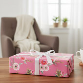 Watercolor Rose Geschenkwrake Geschenkpapier Set