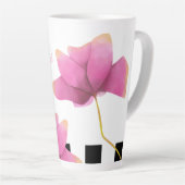 Watercolor Rosé Magnolia Milchtasse (Rechte Ecke)