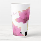 Watercolor Rosé Magnolia Milchtasse (Vorderseite)