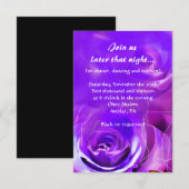 WATERCOLOR ROSE NEON Bat Mitzvah Party Card Einladung (Vorne/Hinten)