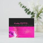 WATERCOLOR ROSE NEON Bat Mitzvah RSVP Card (Stehend Vorderseite)