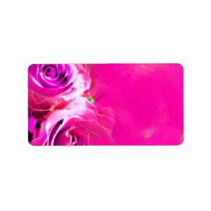 WATERCOLOR ROSE PINK NEON Bat Mitzvah Anschrift Adressaufkleber
