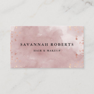 Watercolor rosegold Glitter-Geschäftskarte Visitenkarte