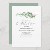 Watercolor Rosemary Bridal Shower Invitations (Vorne/Hinten)