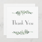 Watercolor Rosemary Dankeskarte (Vorne/Hinten)