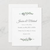 Watercolor Rosemary Einladung (Vorne/Hinten)