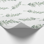 Watercolor Rosemary Muster Wrapping Paper Geschenkpapier (Ecke)