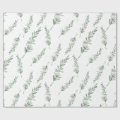 Watercolor Rosemary Muster Wrapping Paper Geschenkpapier (Flach)
