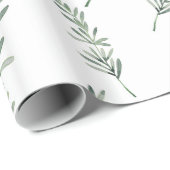 Watercolor Rosemary Muster Wrapping Paper Geschenkpapier (Rolleneckpunkt)
