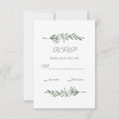 Watercolor Rosemary RSVP Karte (Vorderseite)