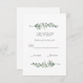 Watercolor Rosemary RSVP Karte